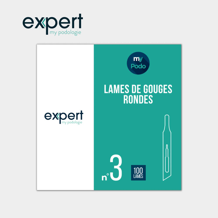 100 Lames de gouges stériles - Rondes - Expert by My Podologie Expert  N-3