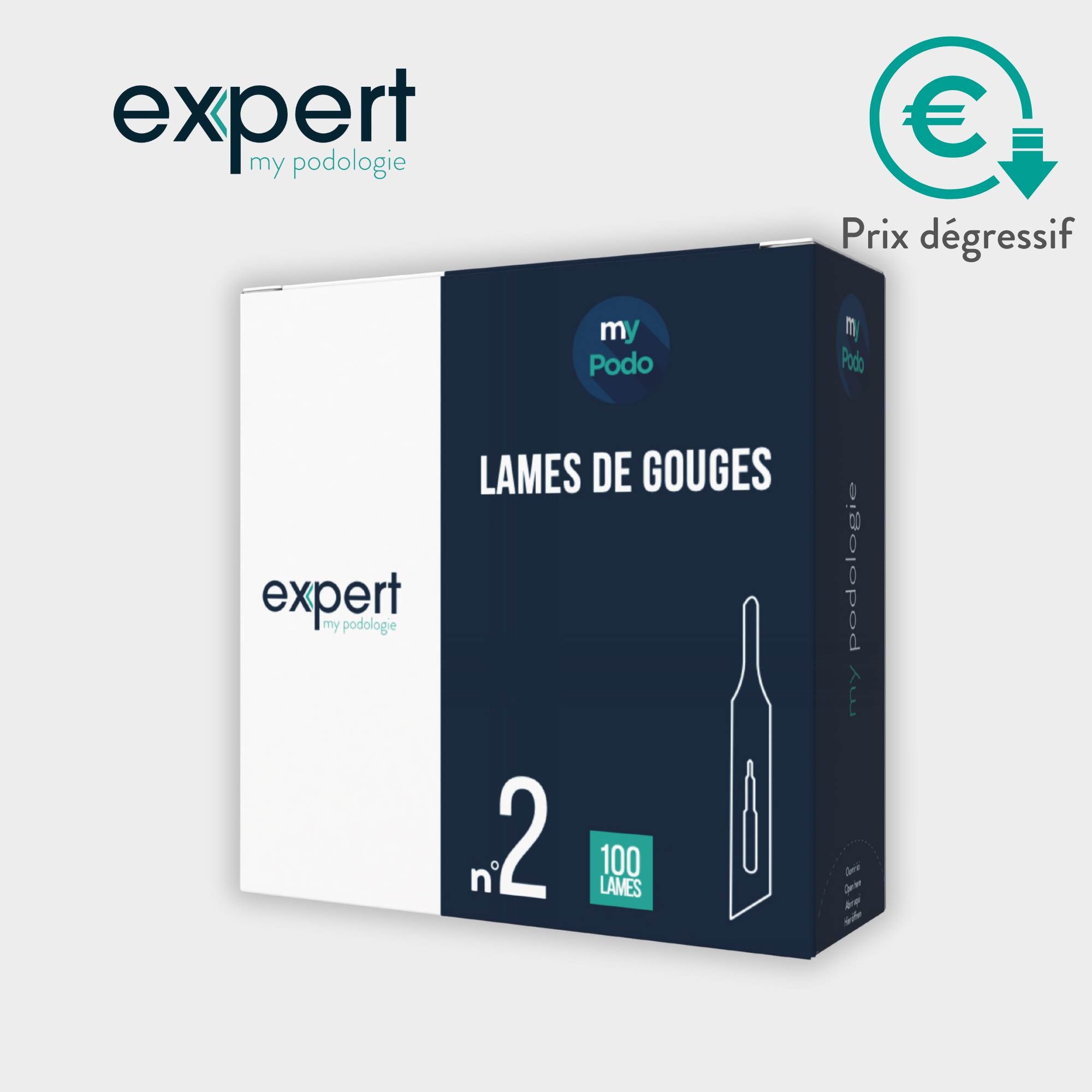 100 Sterile gouge blades - Expert by My Podologie