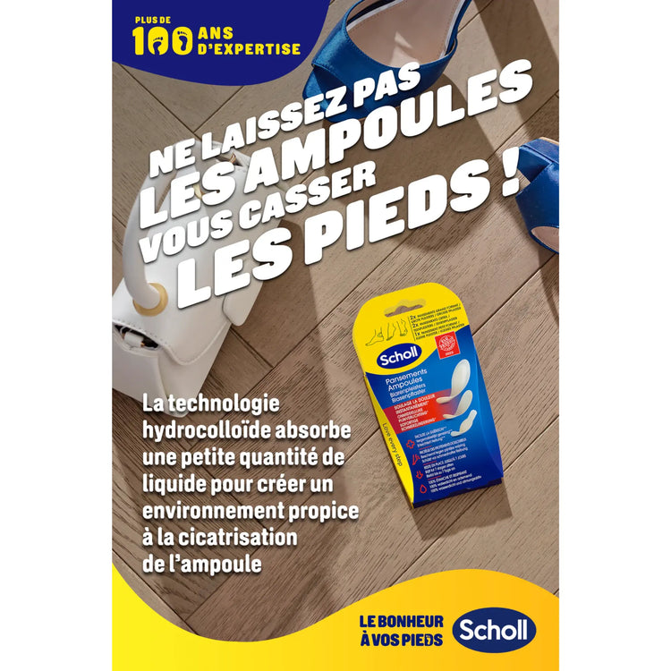 5 Pansements Mix Hydrocolloïdes Talons/Orteils - Scholl Scholl 