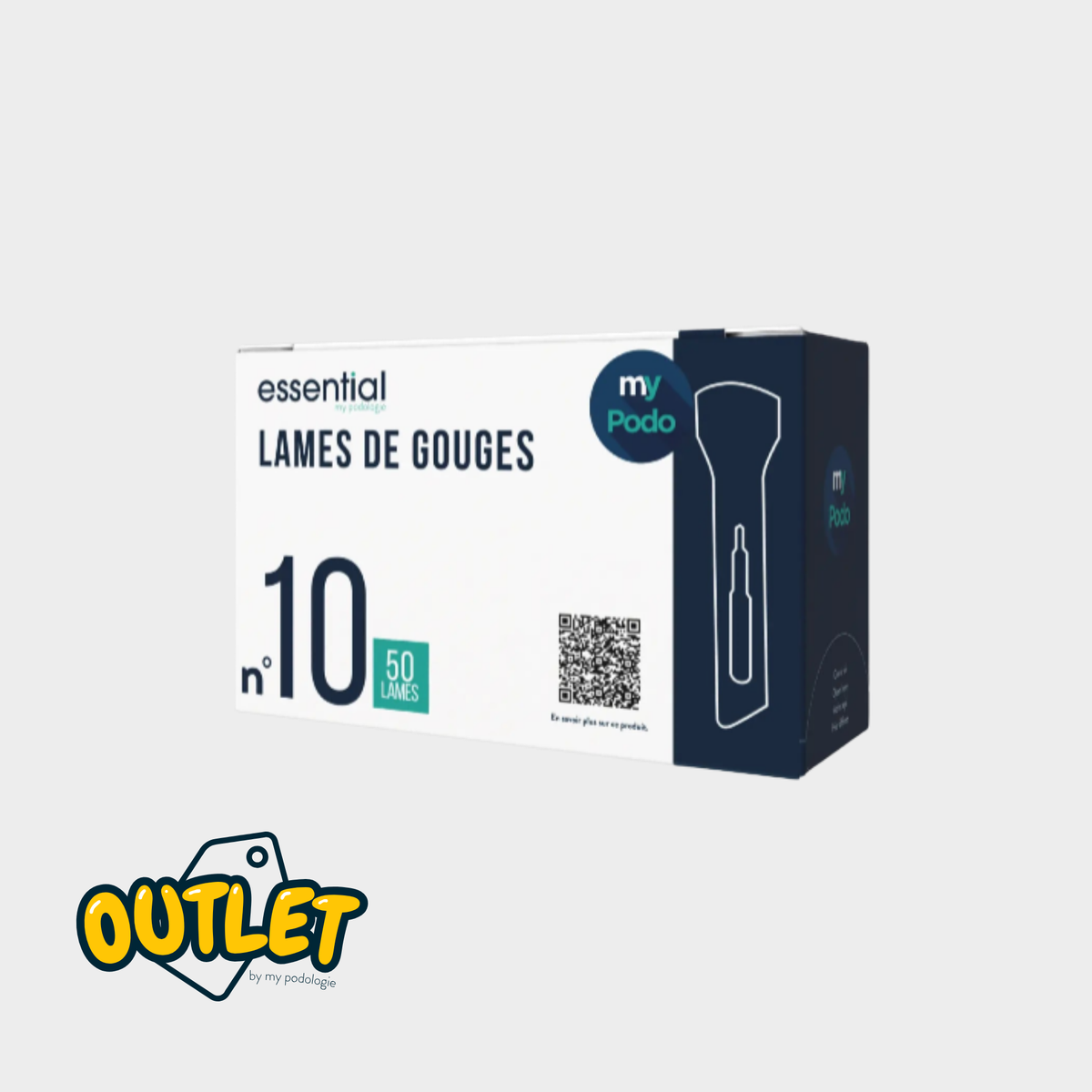 50 Lames de gouges stériles - Essential by My Podologie // Date courte