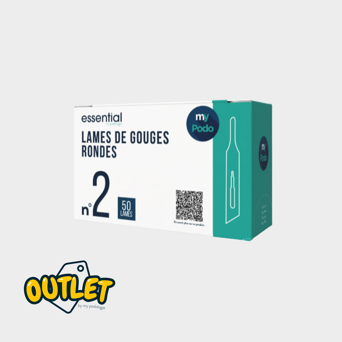 50 Lames de gouges stériles - Rondes - Essential by My Podologie // Date courte
