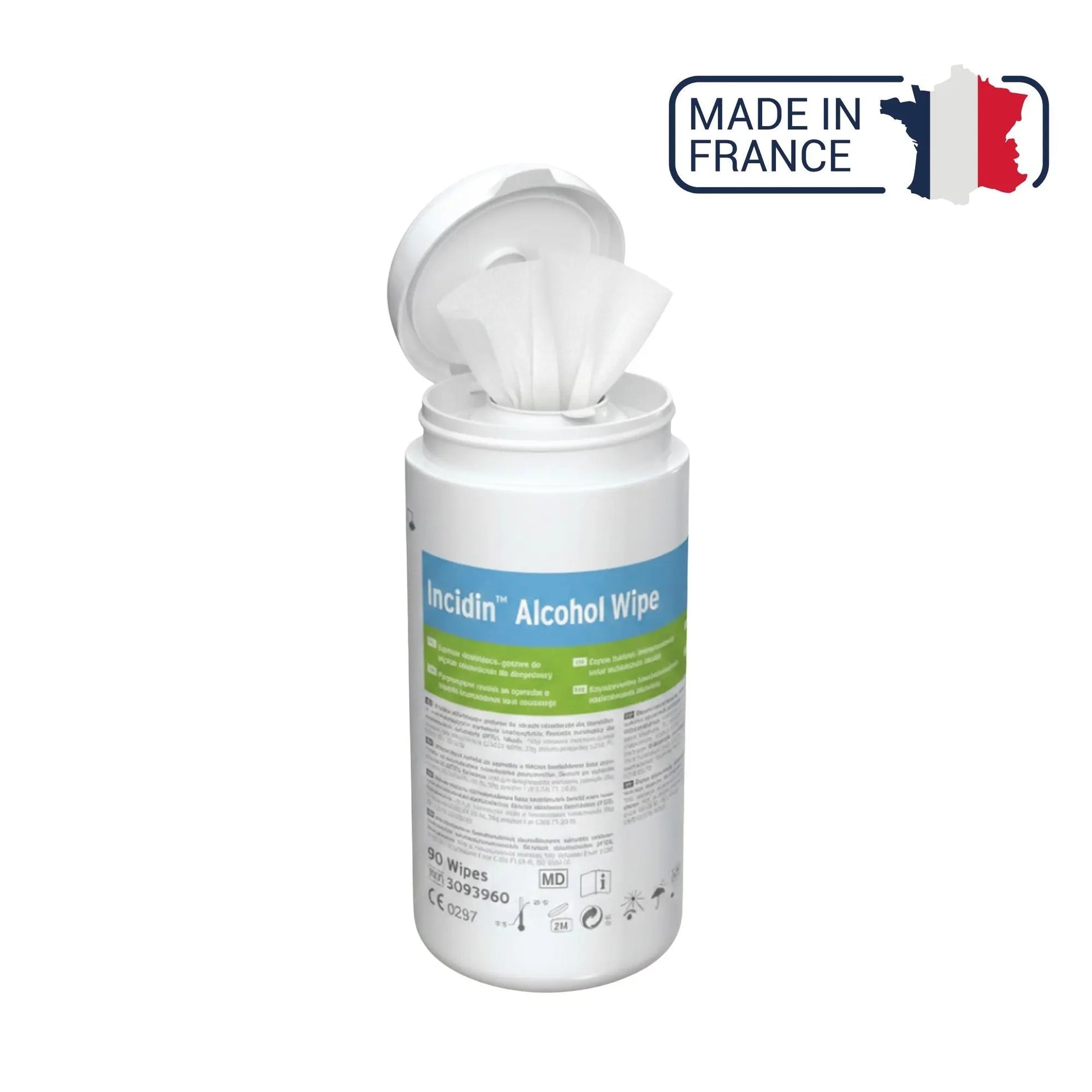 90 Lingettes Désinfectantes Incidin Alcohol Wipes - Boîte ou recharge - Ecolab by Anios Anios 