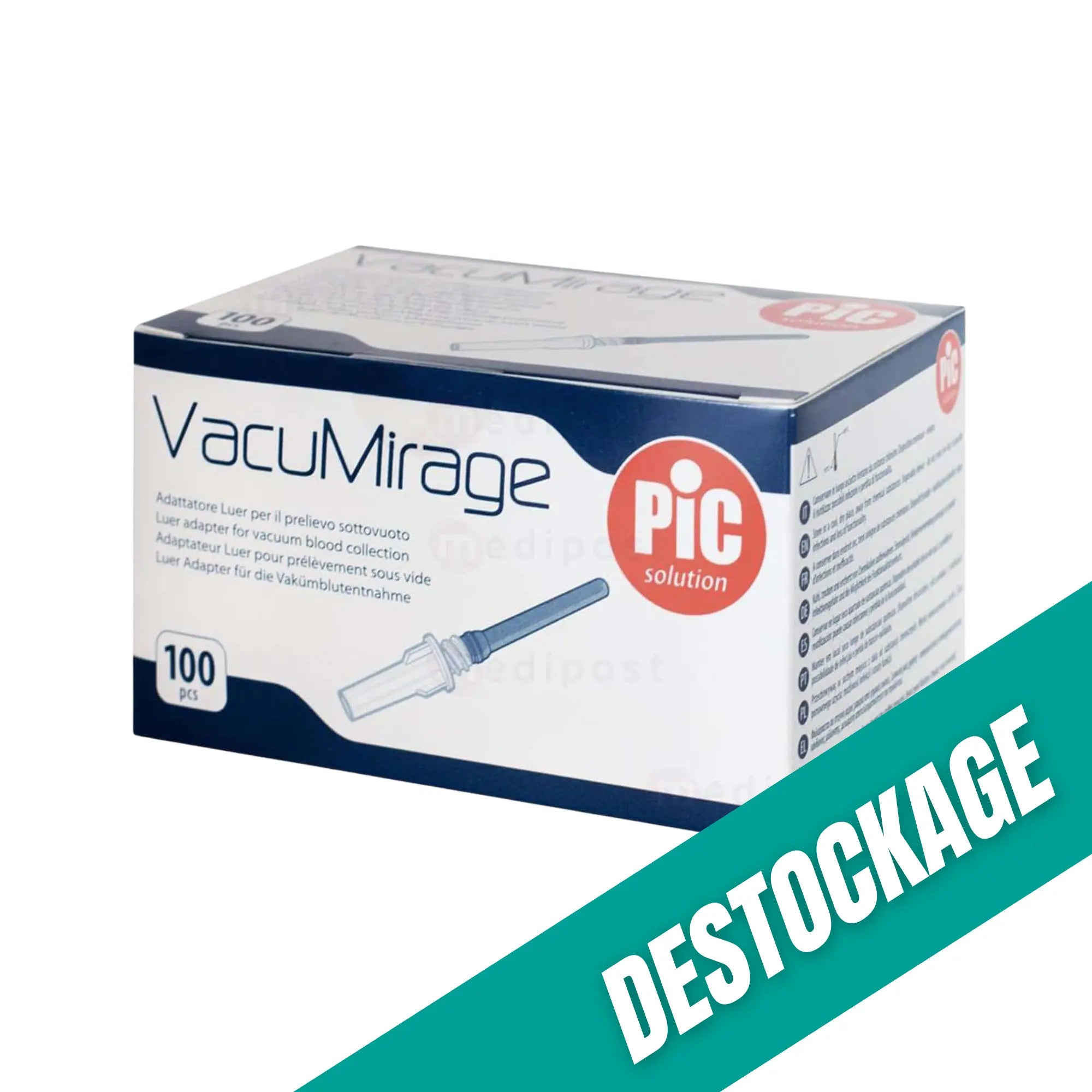 Adaptateur Luer VACUMIRAGE - PIC - Pour usage pédagogique  // Date dépassée - My Médical