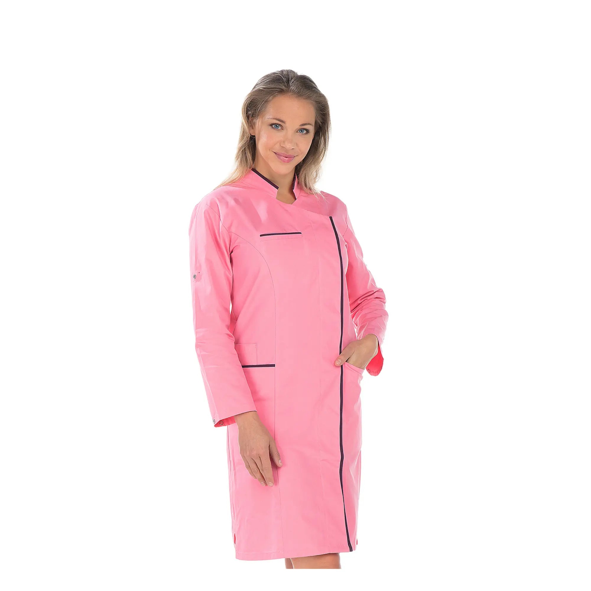 Adeline - Long blouse - Convertible long sleeves - Women - 100 cm My Blouse  Twill-Coral-Iris-T6-XXXL