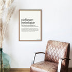 Dekorativ plakat pedicure-fodterapeut kontor
