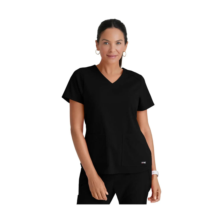 Aura - V-hals tunika - Damer - Grey's Anatomy Stretch Grey's Anatomy  Sort / XL