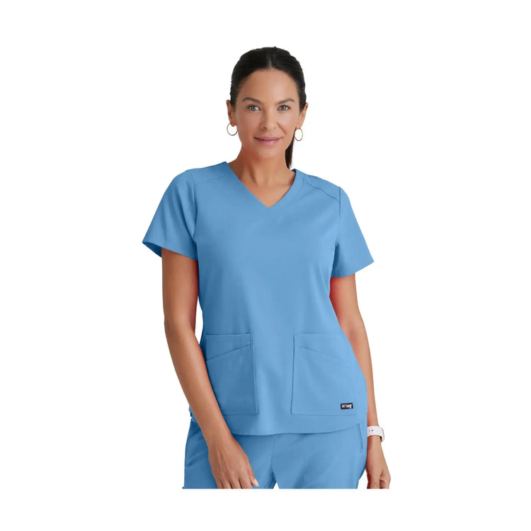 Aura - V-hals tunika - Damer - Grey's Anatomy Stretch Grey's Anatomy  Himmelblå / XL