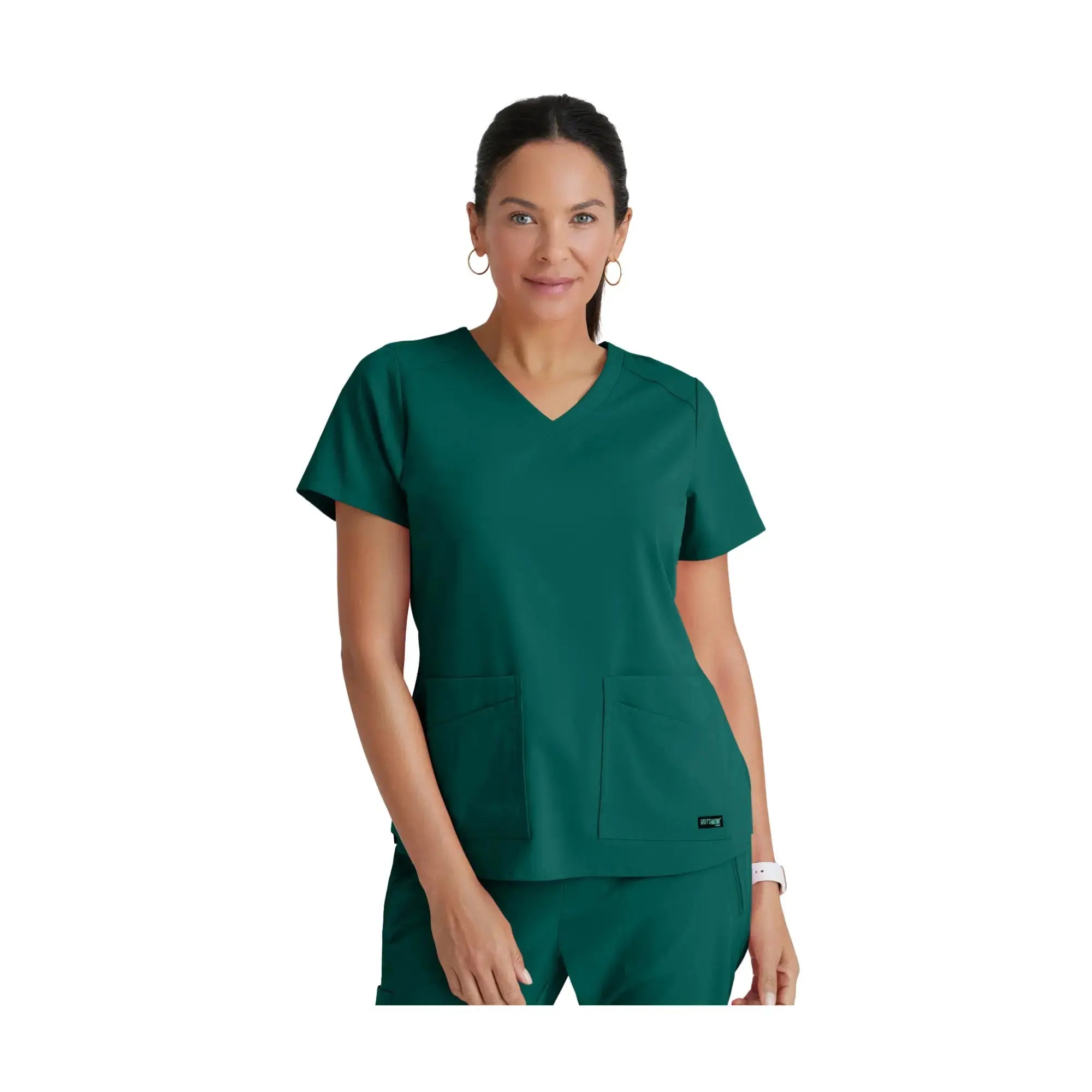 Aura - V-hals tunika - Damer - Grey's Anatomy Stretch Grey's Anatomy  Hunter Green / XL