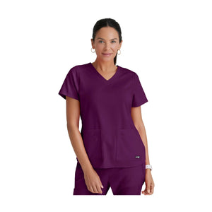 Aura - V-hals tunika - Damer - Grey's Anatomy Stretch Grey's Anatomy  Bordeaux / XL