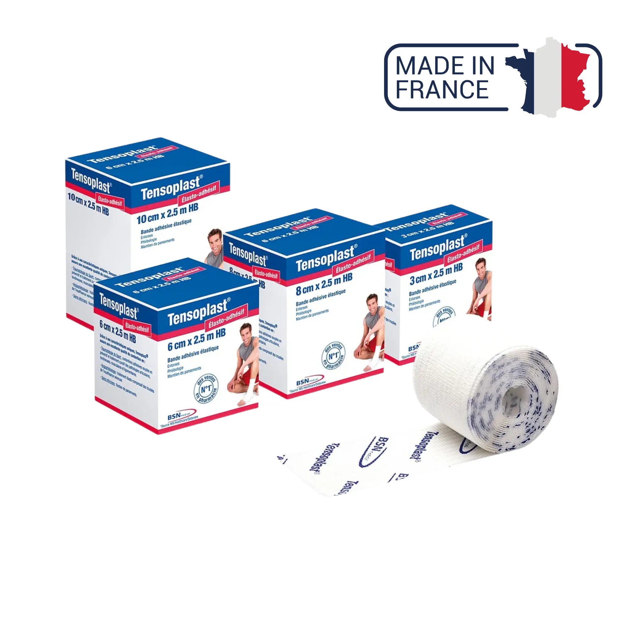 Bande adhésive élastique Tensoplast Élasto-adhésif - 4 dimensions - BSN Médical BSN Medical 