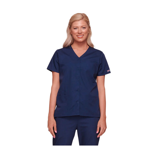 Calais - V-neck snap button tunic - Women - Cherokee Cherokee Authentic Workwear 