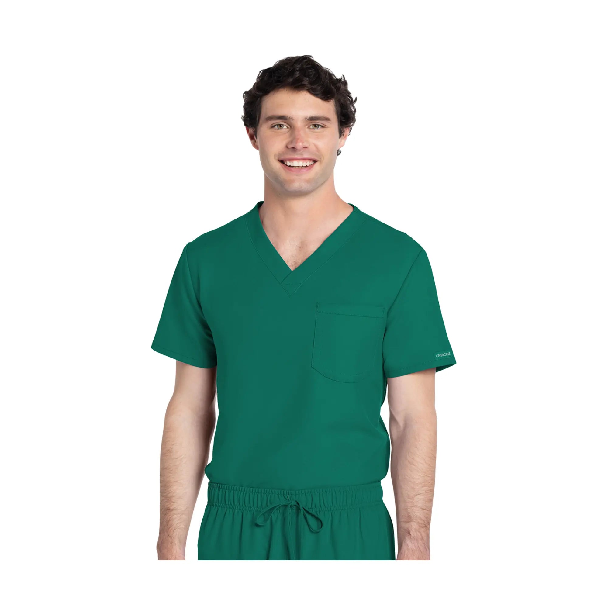 Capbreton - Tunique médicale - Col V - Unisexe - Cherokee Cherokee Authentic Workwear  Vert Chasseur / 3XL