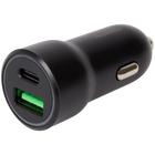 Dobbelt USB 3.0 og USB-C biloplader
