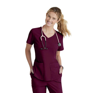 Elva - V-hals tunika - Damer - Skechers SKECHERS  Burgundy / XL
