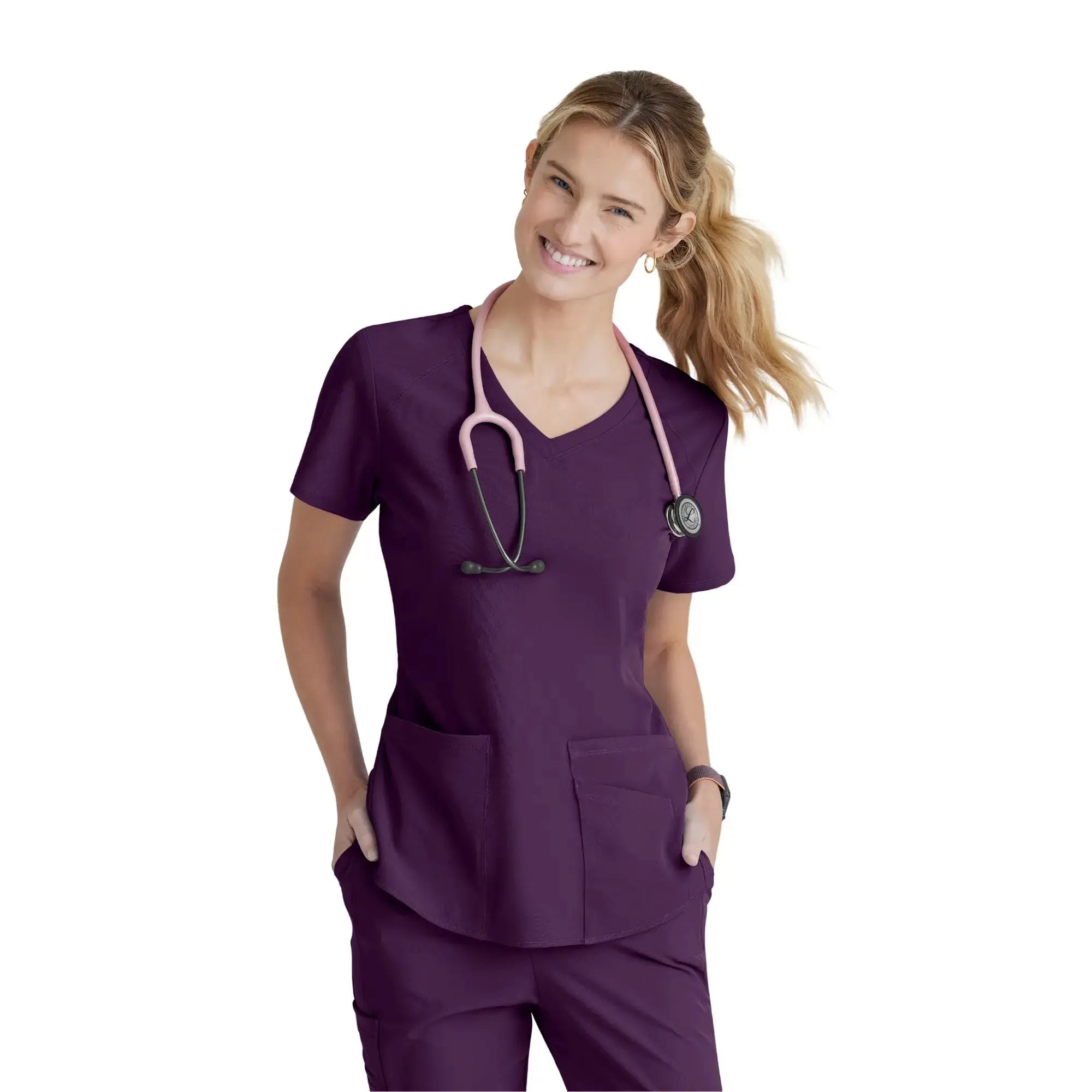 Elva - V-hals tunika - Damer - Skechers SKECHERS  Aubergine / XL
