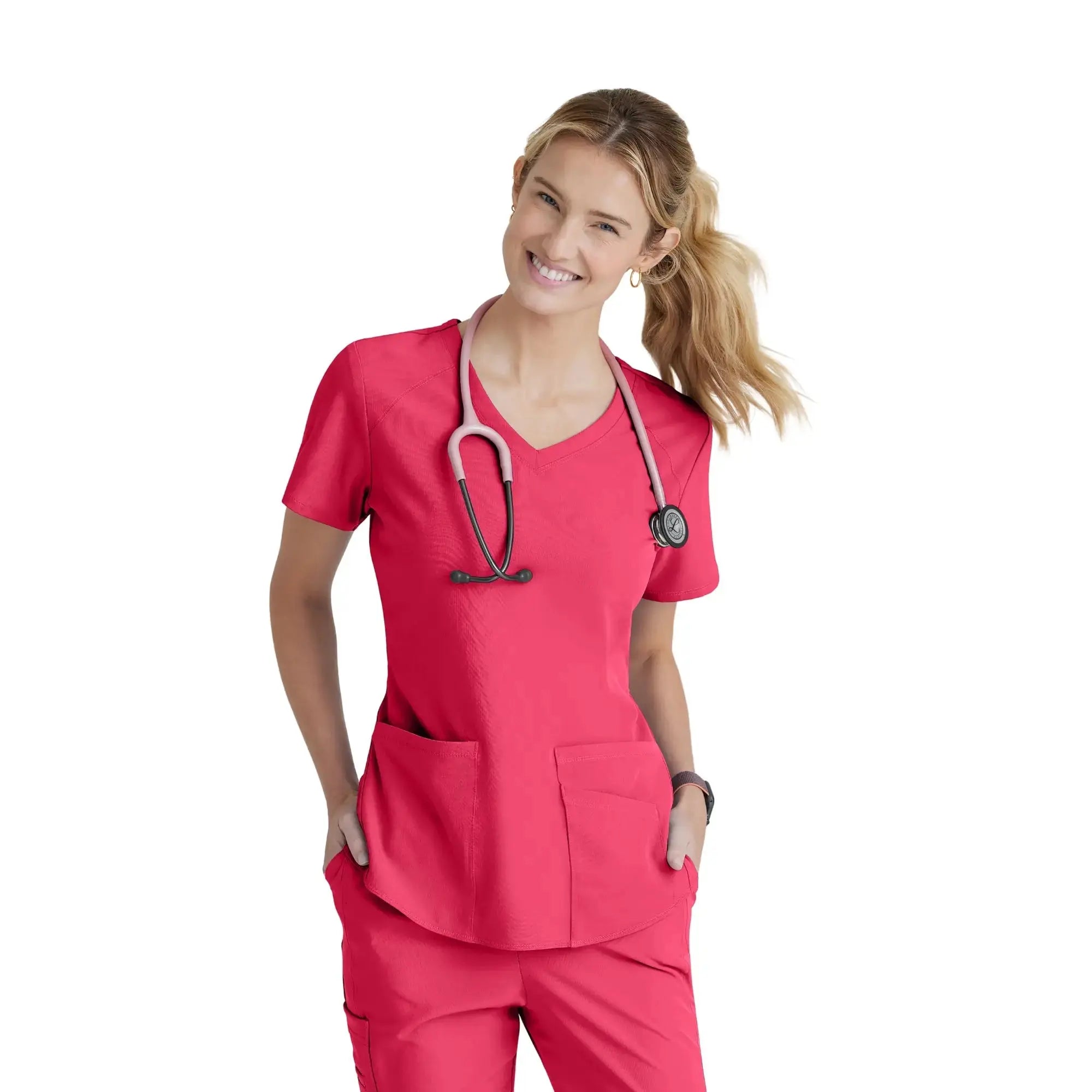 Elva - V-hals tunika - Damer - Skechers SKECHERS  Pink / XL