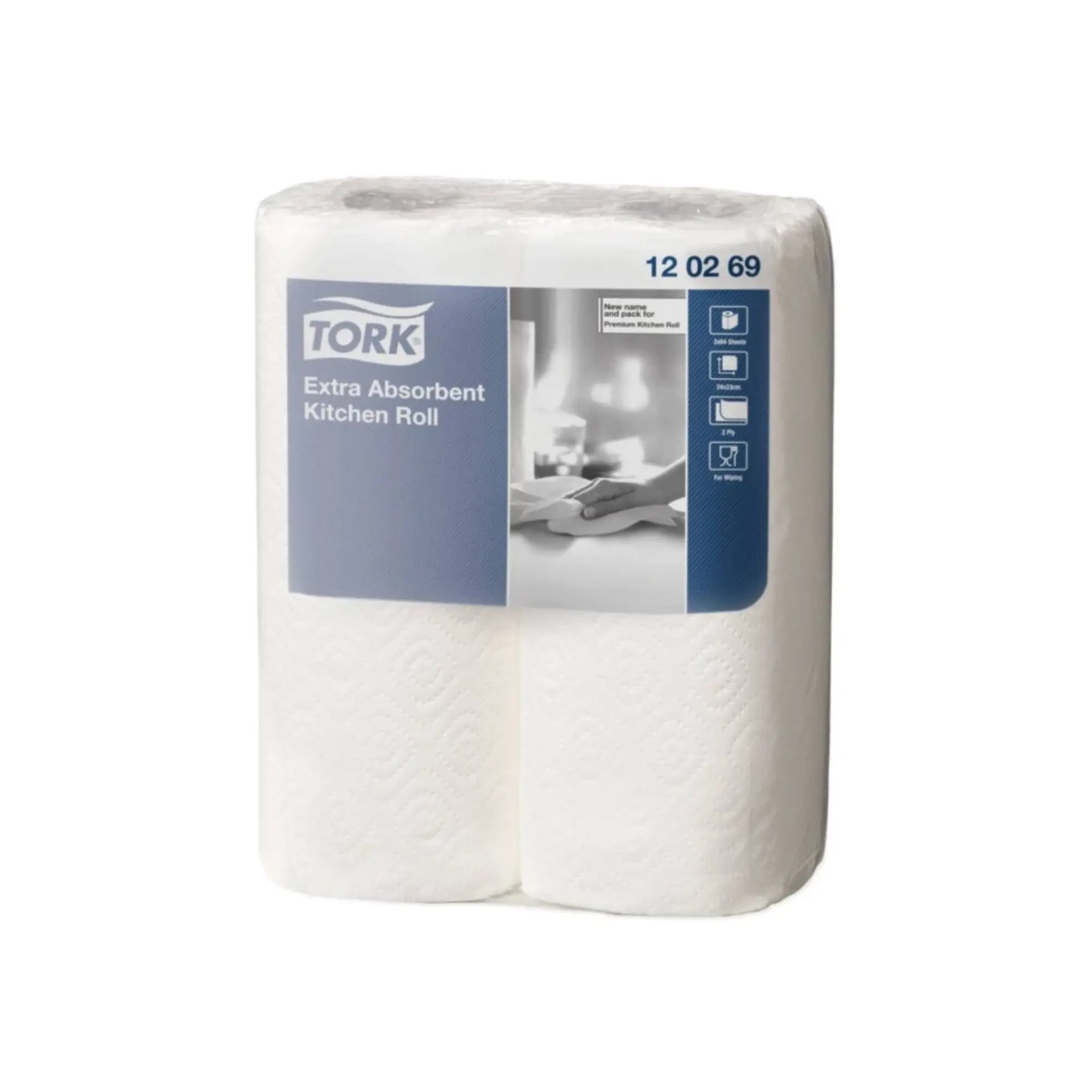 64F ekstra absorberende papirhåndklæder - 2 ruller - TORK - My Médical