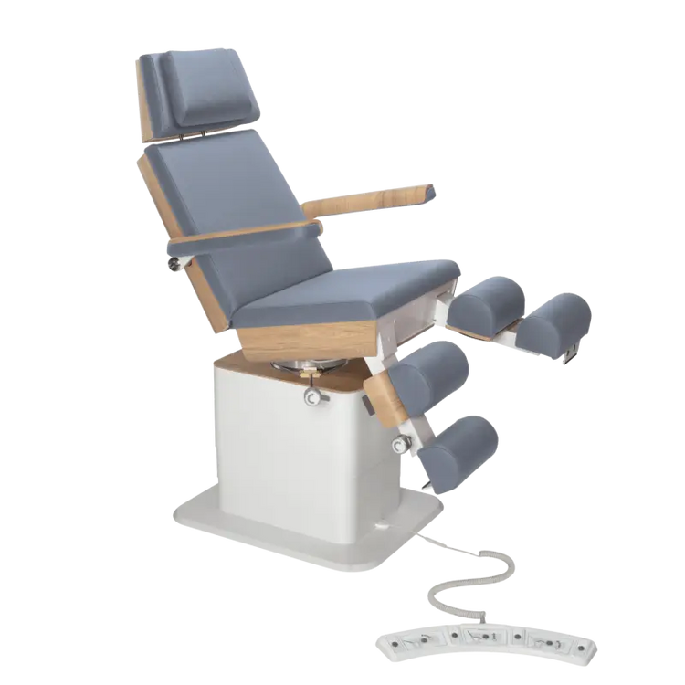 Fauteuil de pédicurie - MOON - Relevage électrique - Filaire - Ruck My Podologie  Océan-3-moteurs-Chêne