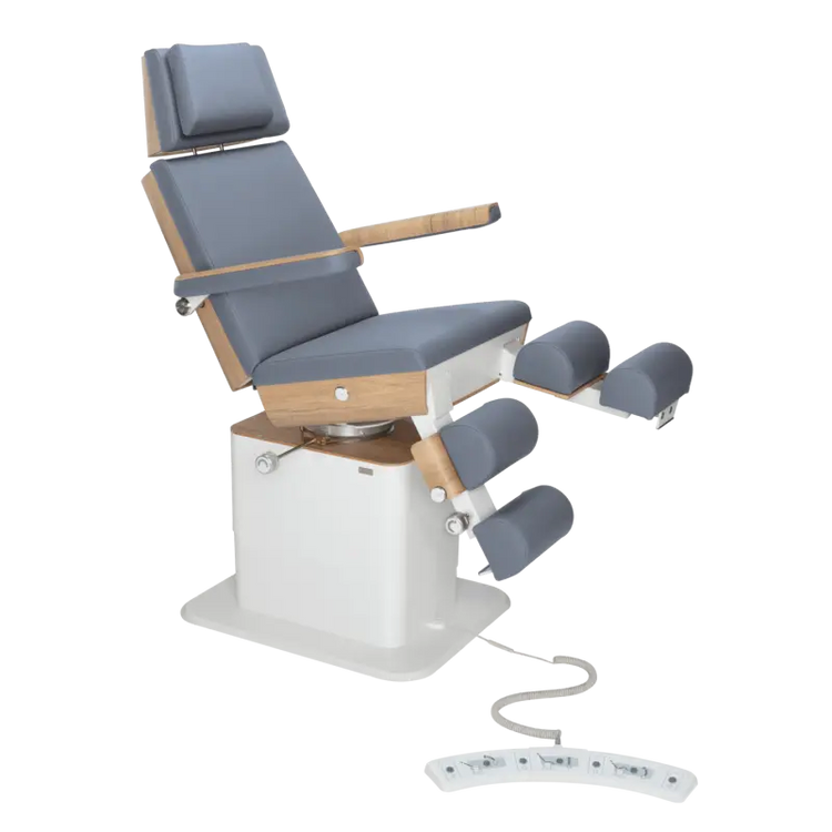 Fauteuil de pédicurie - MOON - Relevage électrique - Filaire - Ruck My Podologie  Océan-5-moteurs-Chêne