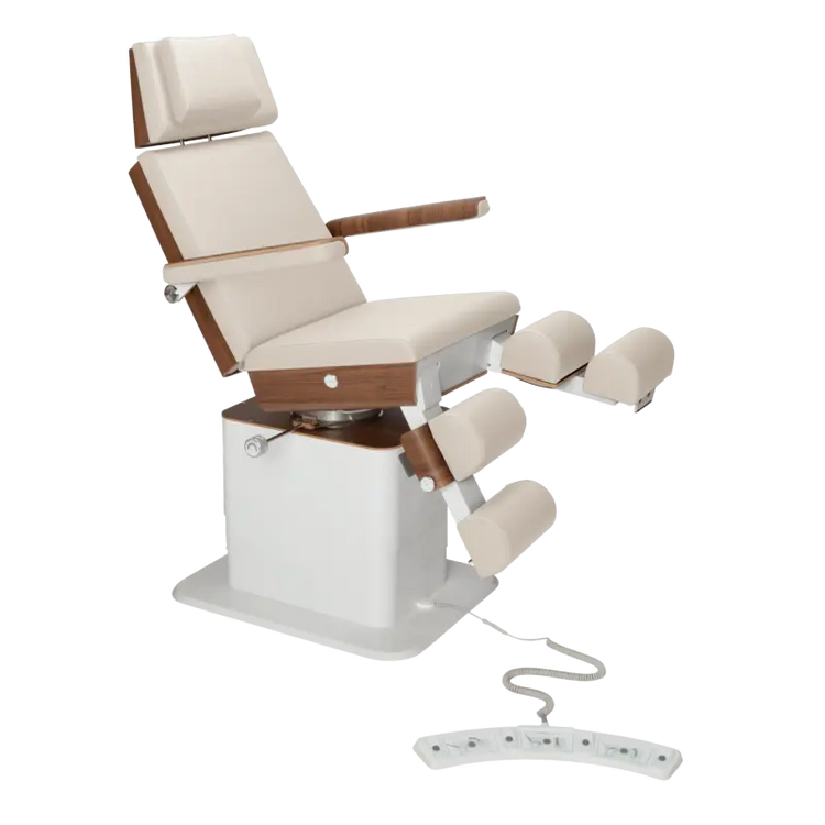 Fauteuil de pédicurie - MOON - Relevage électrique - Filaire - Ruck My Podologie  Naturel-3-moteurs-2-Noyer
