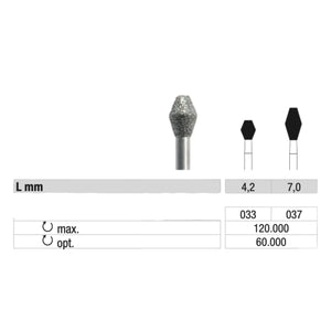 Fraise 811 Diamant - Lissage des callosités et des ongles