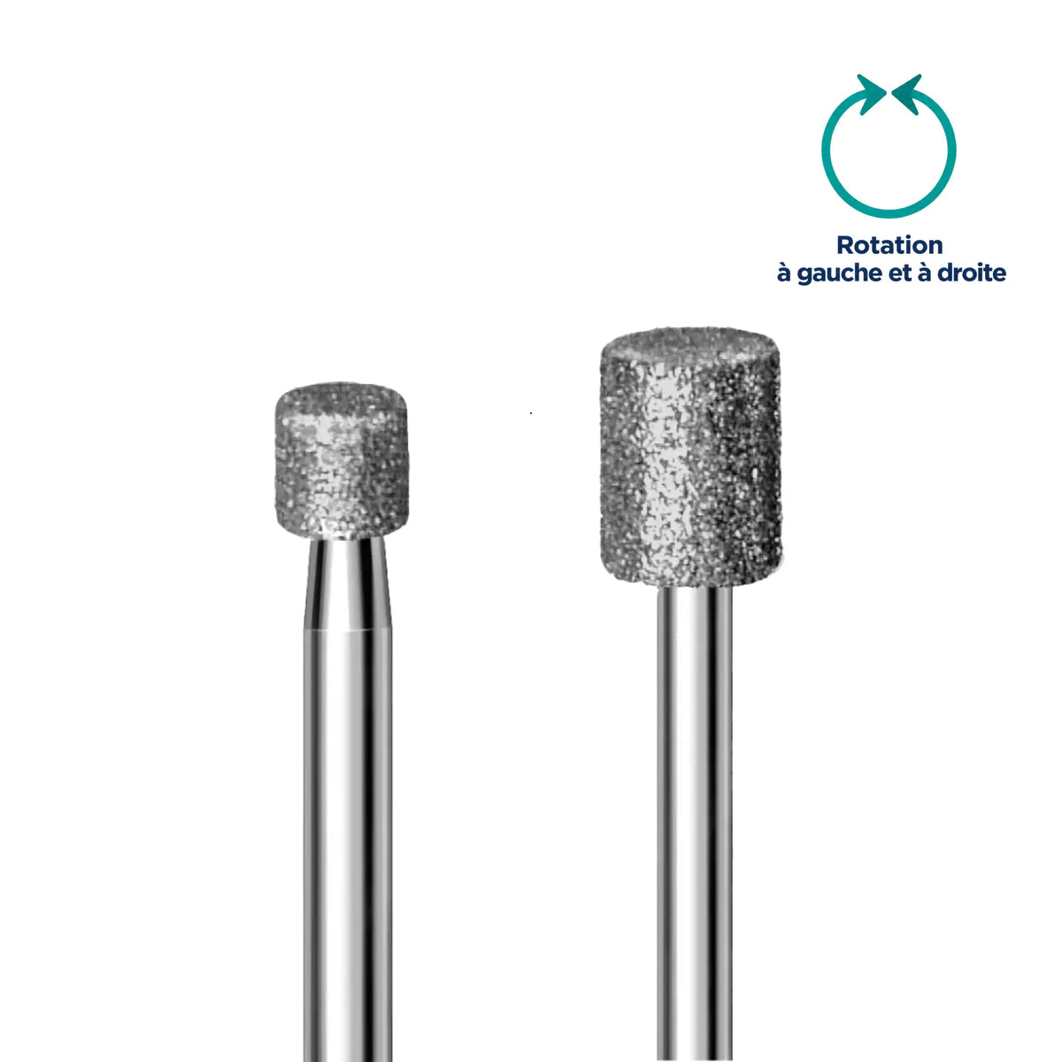 Fraise diamant cylindrique - Bidirectionnel - Ponçage et lissage - Ø 3,5 ou 5,5 mm - Ruck Ruck 