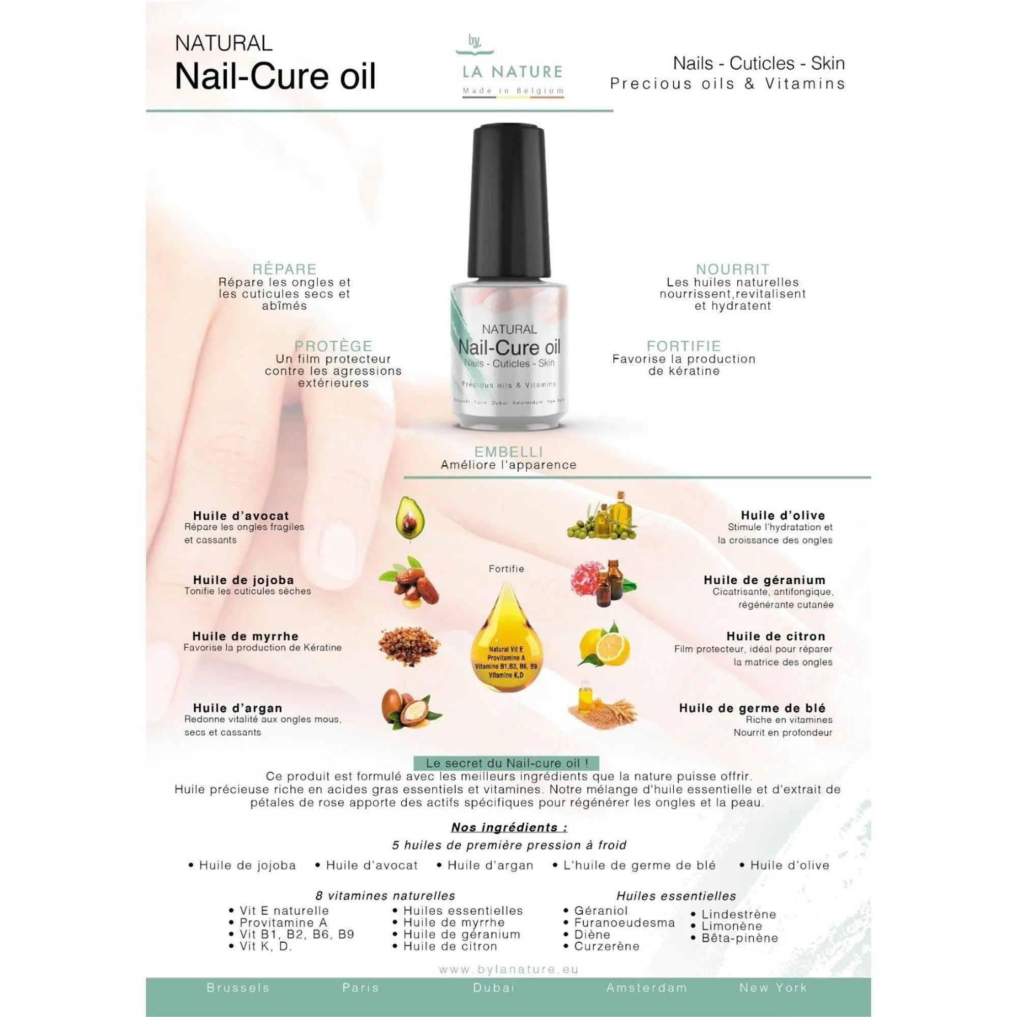 Huile nourrissante pour les ongles - By LA NATURE - My Podologie