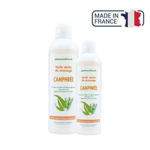 Tør massageolie - kamfer - to kapaciteter - Phytomeda Laboratoires Phytomedica 