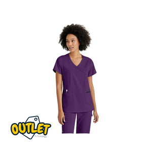 Kim - Tunique col V croisé - Femme - Grey’s Anatomy Stretch / Fin de série Grey’s Anatomy 