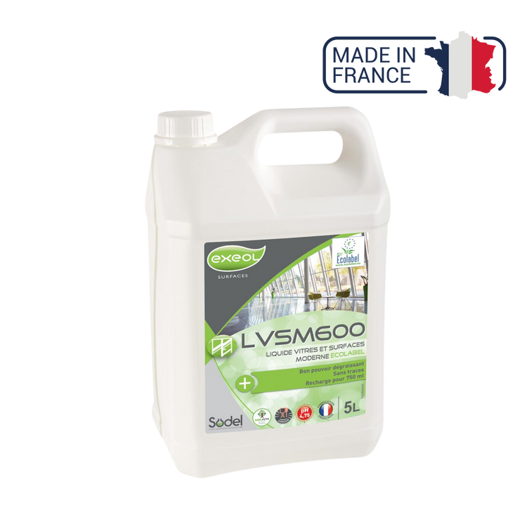LVSM600  - Nettoyant dégraissant surfaces vitrées Écolabel - Sodel Exeol 