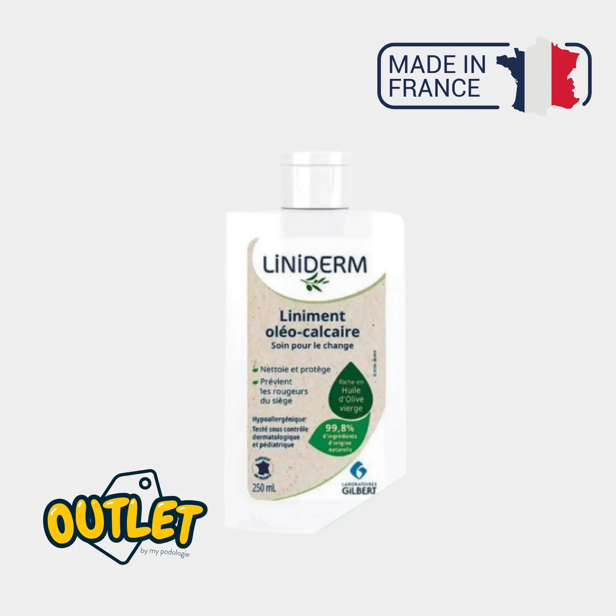 Liniment oléo-calcaire stabilisé flacon de 250ml LINIDERM// Date Dépassée Laboratoires Gilbert 