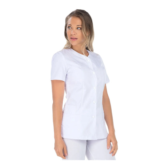 Lucile - Tunika - Korte ærmer - Dame - 70 cm My Bluse  Sergé-White-B0-T4-XL