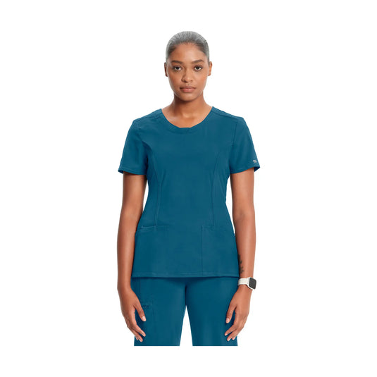 Lyon - Tunika med rund hals - Kvinder - Cherokee Cherokee medicinske uniformer  Blue-Caribbean-3XL
