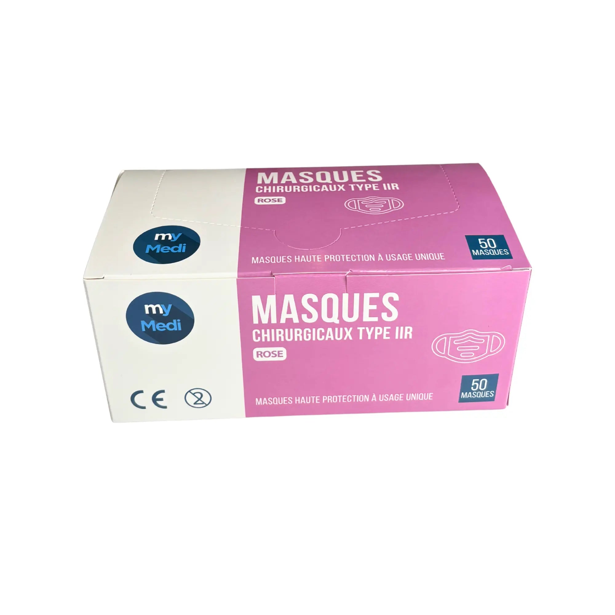 Masque chirurgical - 3 plis de type IIR - Norme EN14683 - Certification CE - Boîte de 50 masques - 3 coloris - My Médical My Medical 