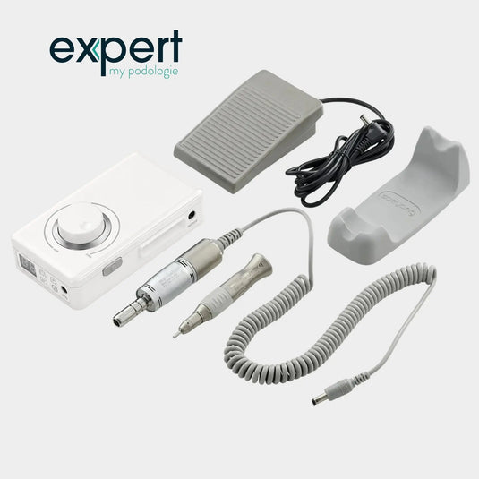 Micromoteur portable PODO38S - Blanc - 30 000 tr/min - Avec pièce à main démontable Expert 