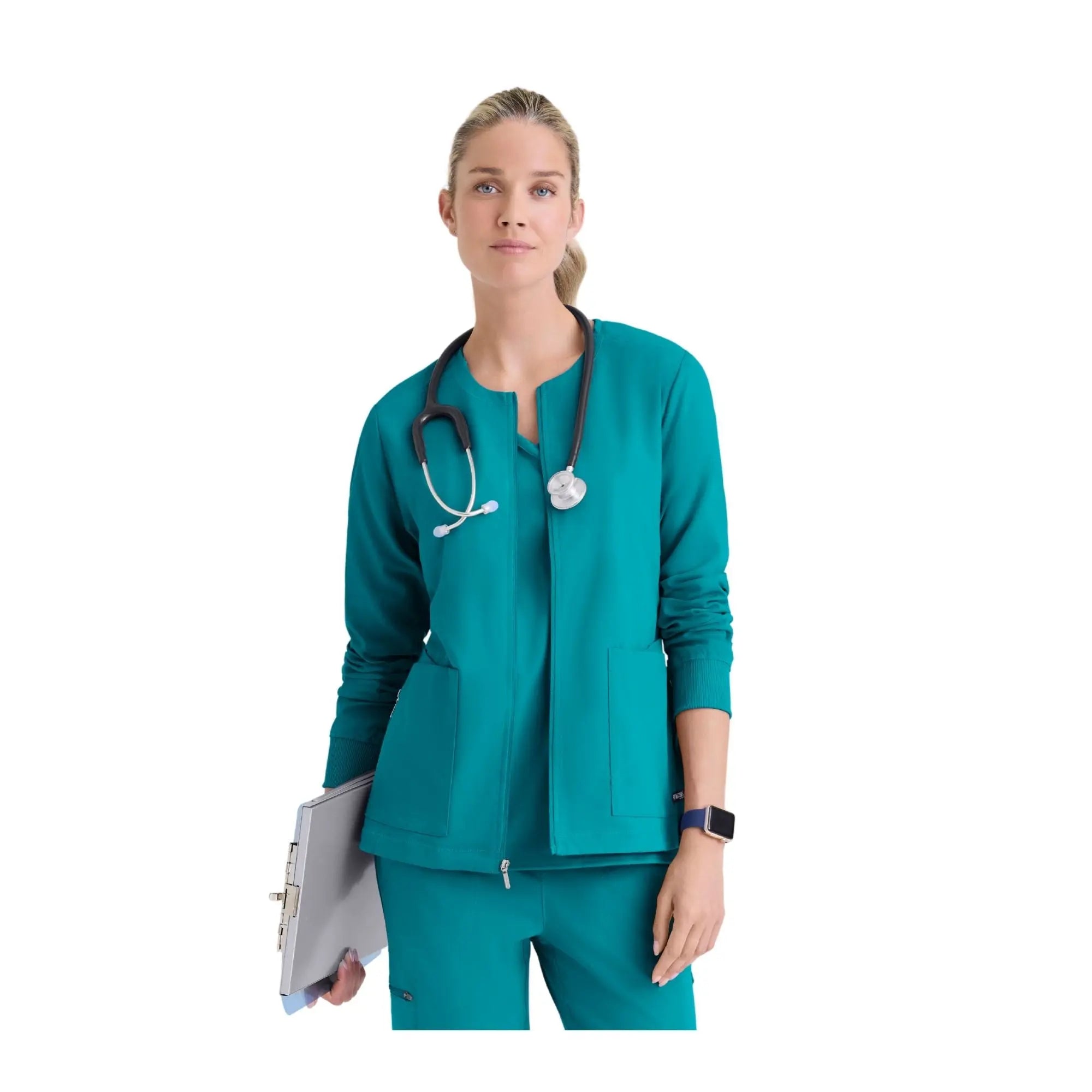 Mila - Medicinsk jakke med rund hals - Kvinder - Grey's Anatomy Stretch Grey's Anatomy 