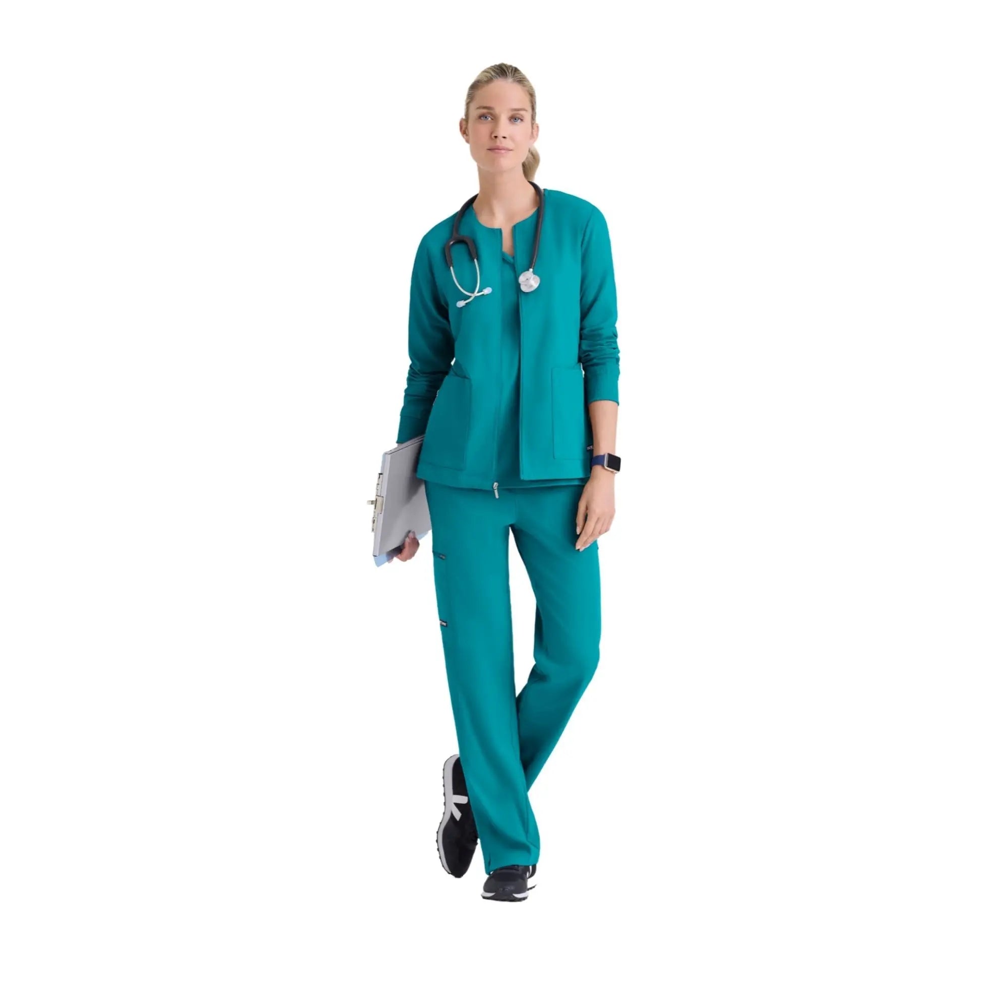 Mila - Medicinsk jakke med rund hals - Kvinder - Grey's Anatomy Stretch Grey's Anatomy 