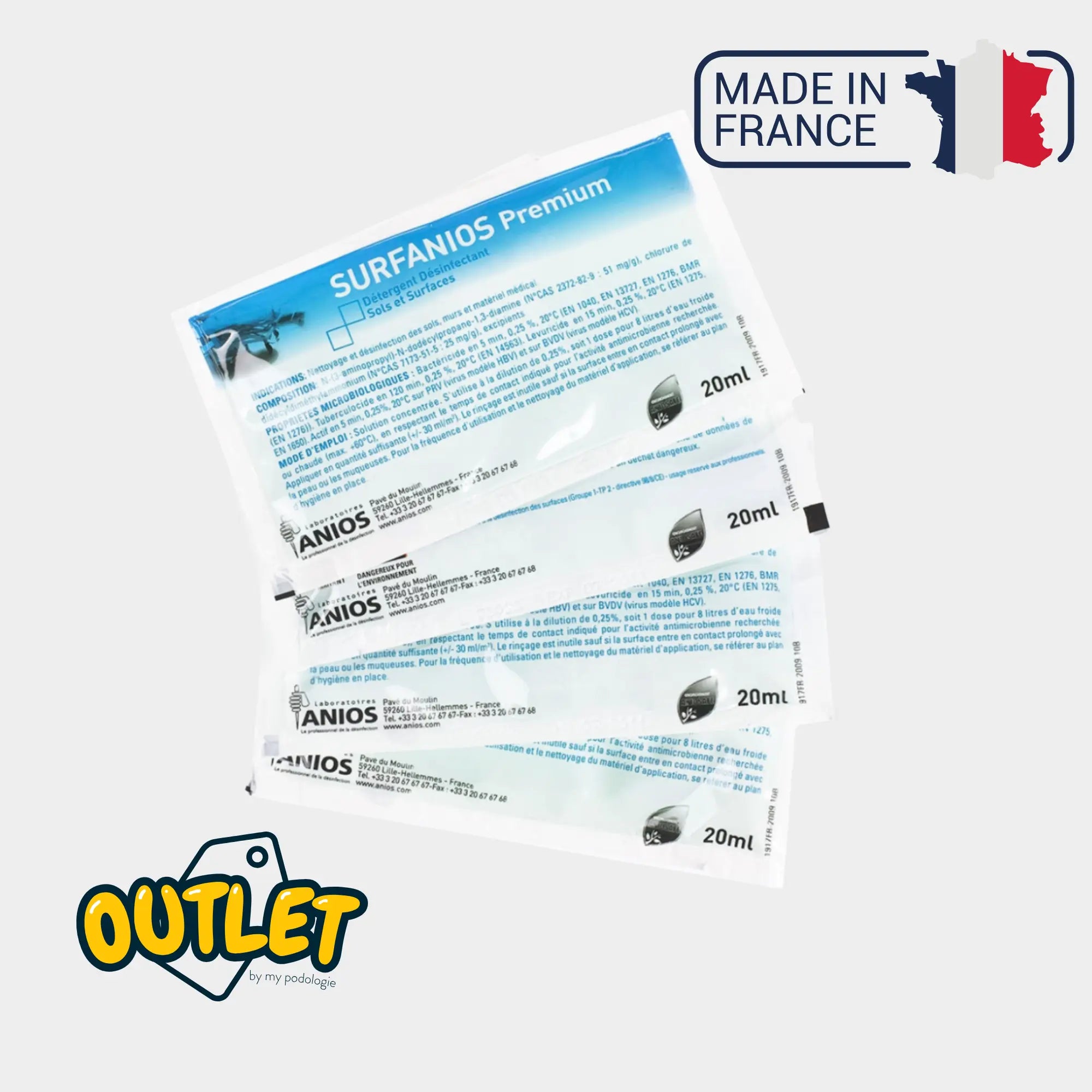 Nettoyant désinfectant Surfanios Premium - 290 doses de 20 ml - Anios // Date dépassée Destockage 