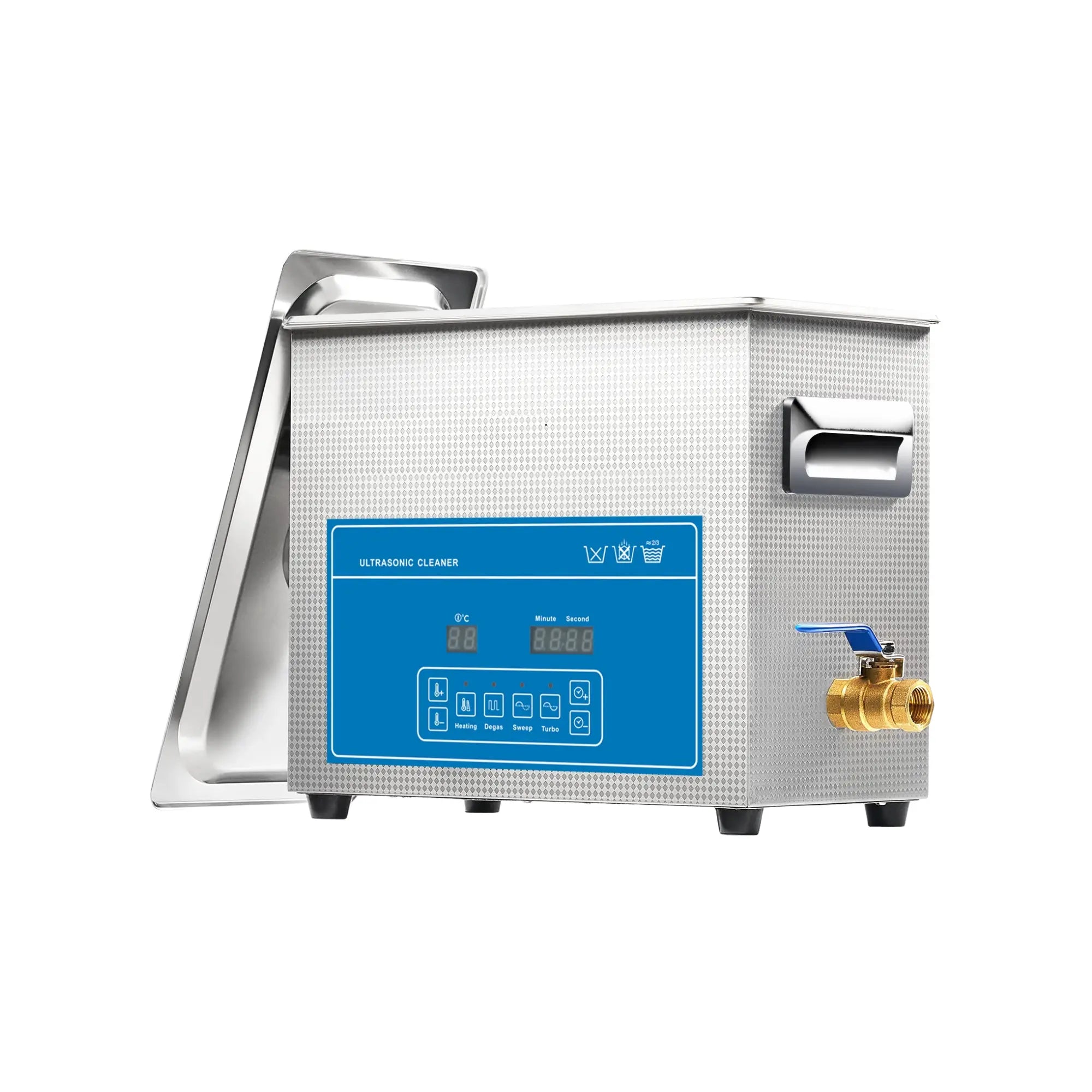 Nettoyeur à ultrasons 6,5L - Acier inoxydable - Robinet de vidange - My Podologie My Podologie 