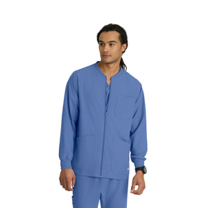 Oly - Veste médicale col rond - Homme - Skechers SKECHERS  Bleu Ciel / XL