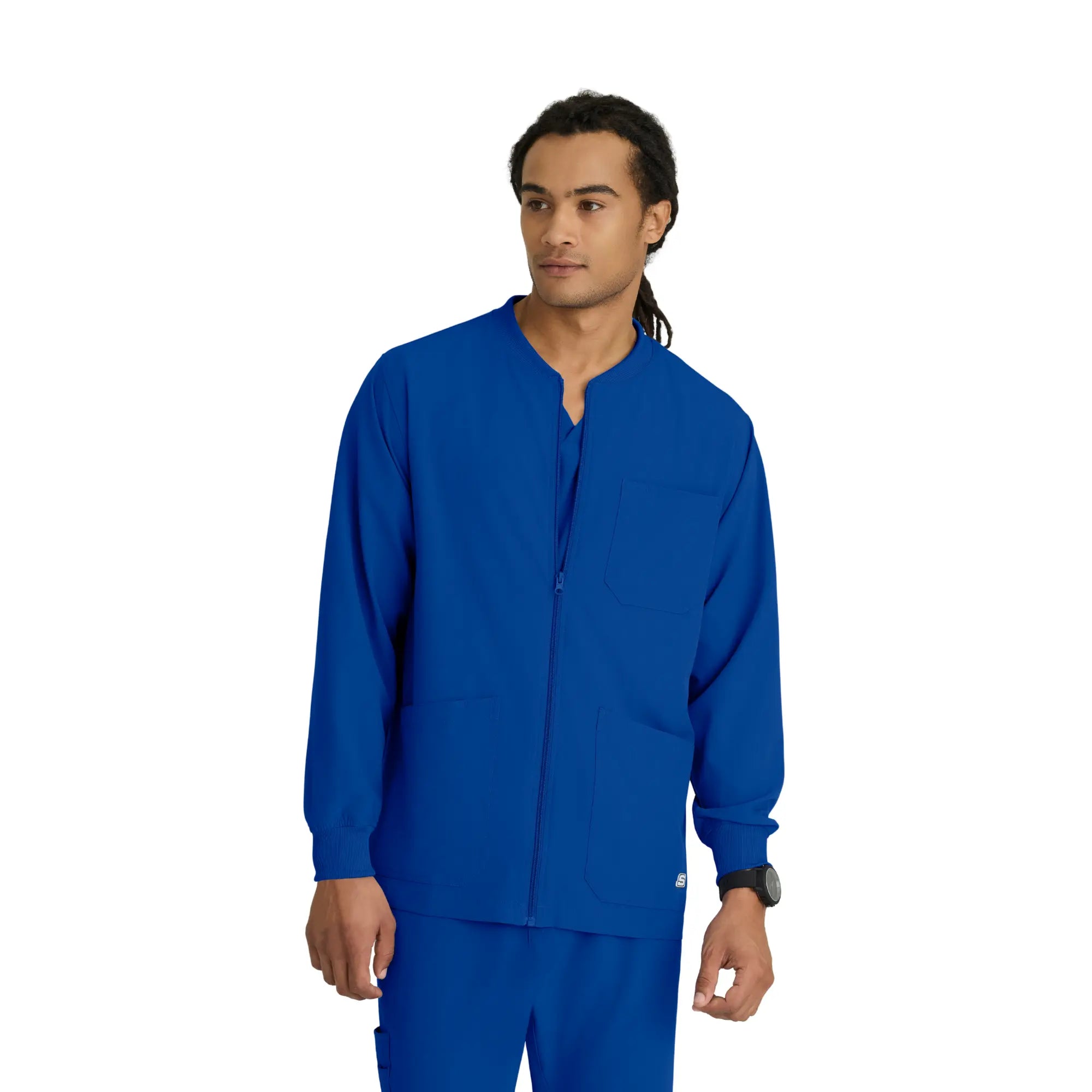 Oly - Veste médicale col rond - Homme - Skechers SKECHERS  Bleu Galaxy / XL