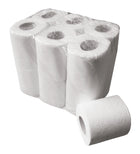 Hvidt 2-lags præget toiletpapir - 180 ark - 12 ruller