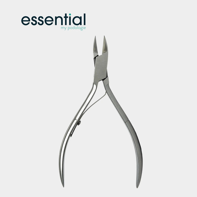 Pince à ongles - Coupe droite - 13 cm - Mors plats 16 mm - Ressort tournant - Inox - Essential by My Podologie Essential 