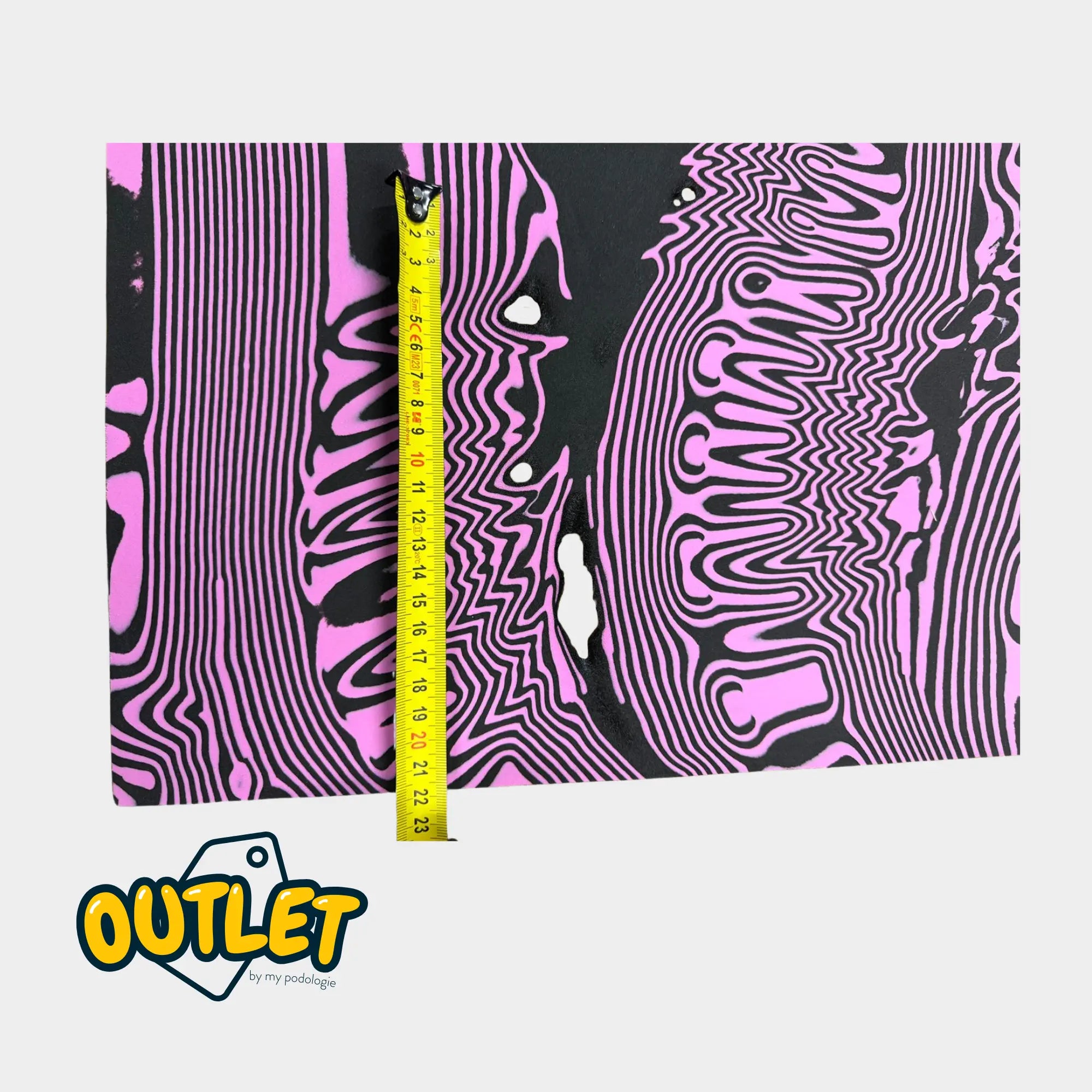 PE EVA belægning - Shore 30 - 2mm - 1035 x 1030 mm - Pink/Sort // Default My Podologie 