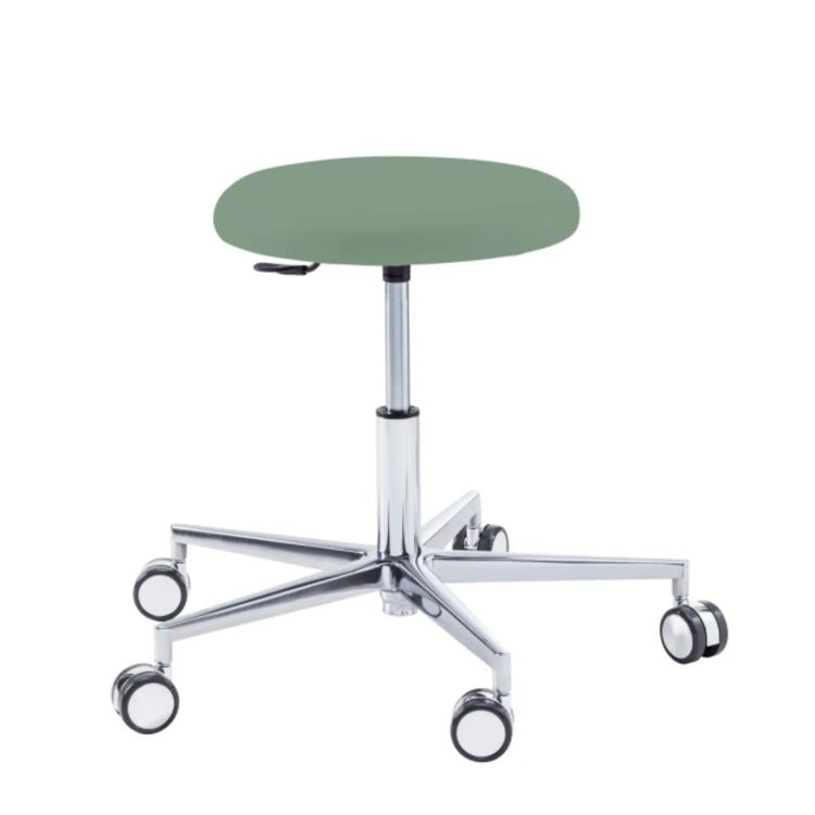 Siège praticien - ROUND - Ruck - Ressort à Gaz Long Ruck  Sauge-Sans-Dossier-Sans-matière