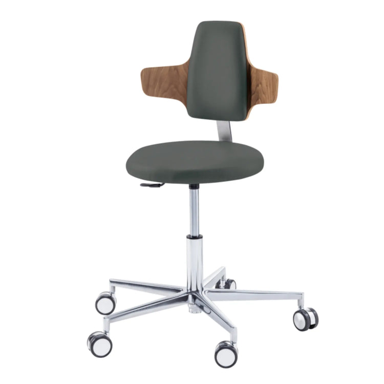 Siège praticien - ROUND - Ruck - Ressort à Gaz Long Ruck  Pierre-Dossier-Napoléon-CPL-Noyer