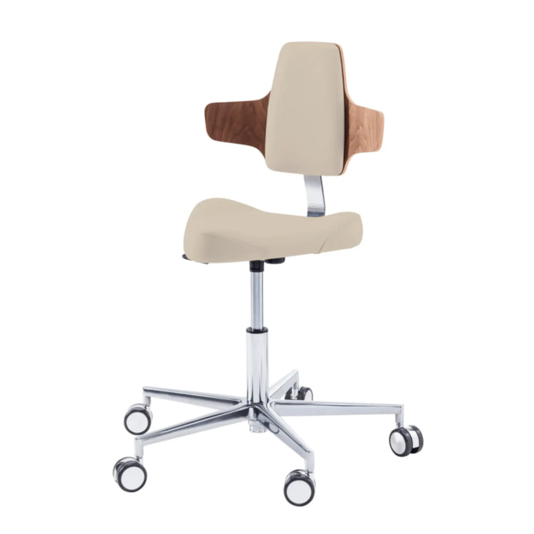 Siège praticien - TRIANGLE - Ruck - Ressort à Gaz Long Ruck  Naturel-Dossier-Napo-CPL-Noyer