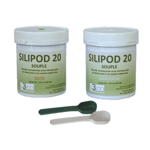 Silicone orthoplastie - Dureté souple - Shore A 20 - Silipod J3M Diffusion 